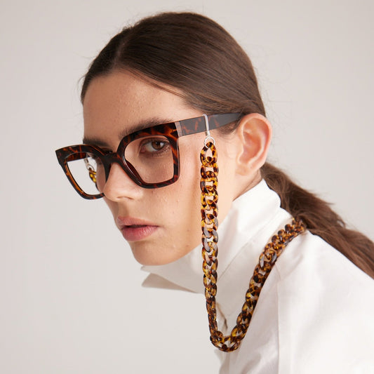 Acrylic Eyewear Chain - Tortoise Shell