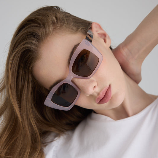 Cleo Sunglasses Beige/Tortoise Shell