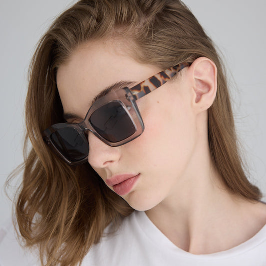 Cleo Sunglasses Grey/Tortoise Shell