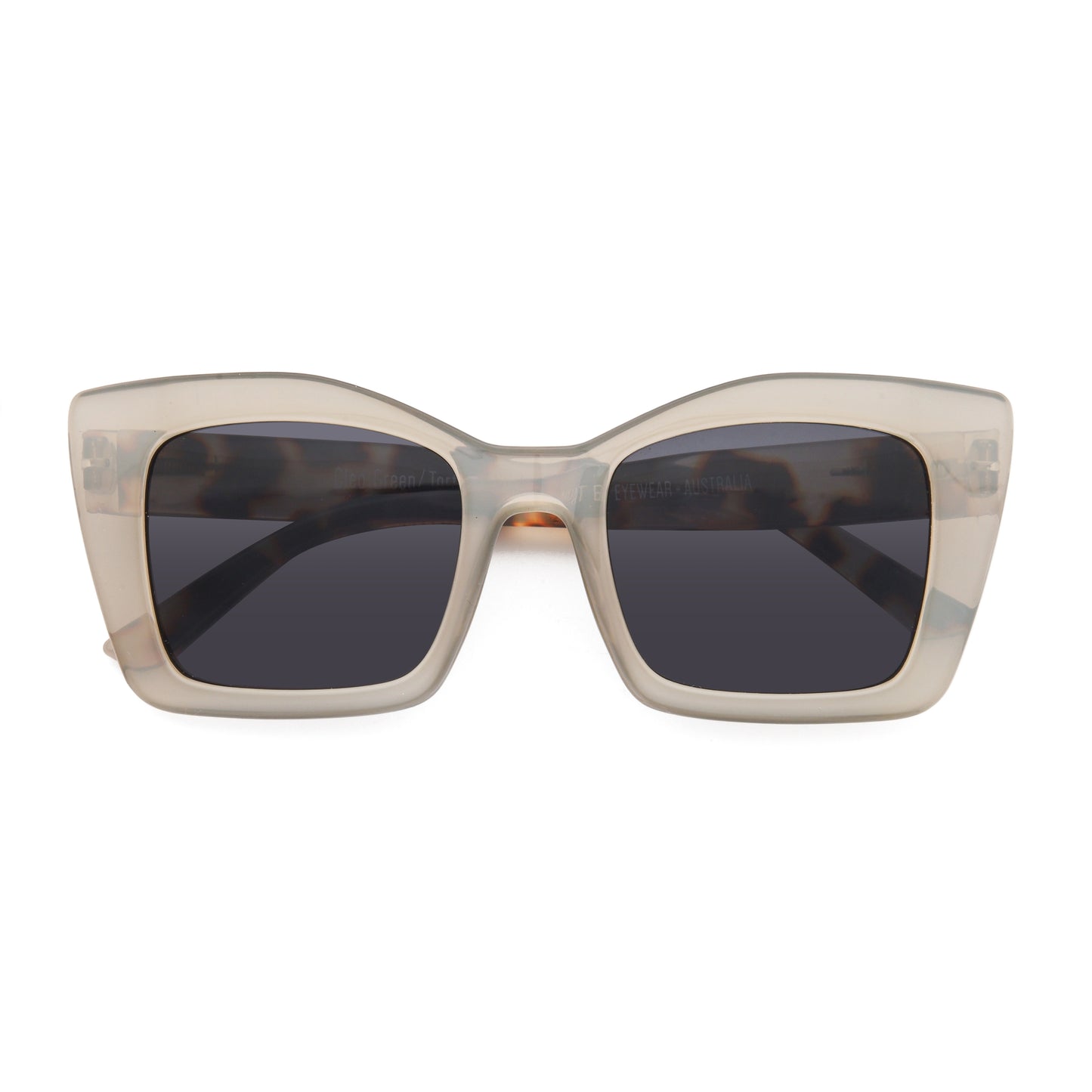 Cleo Sunglasses Green/Tortoise Shell