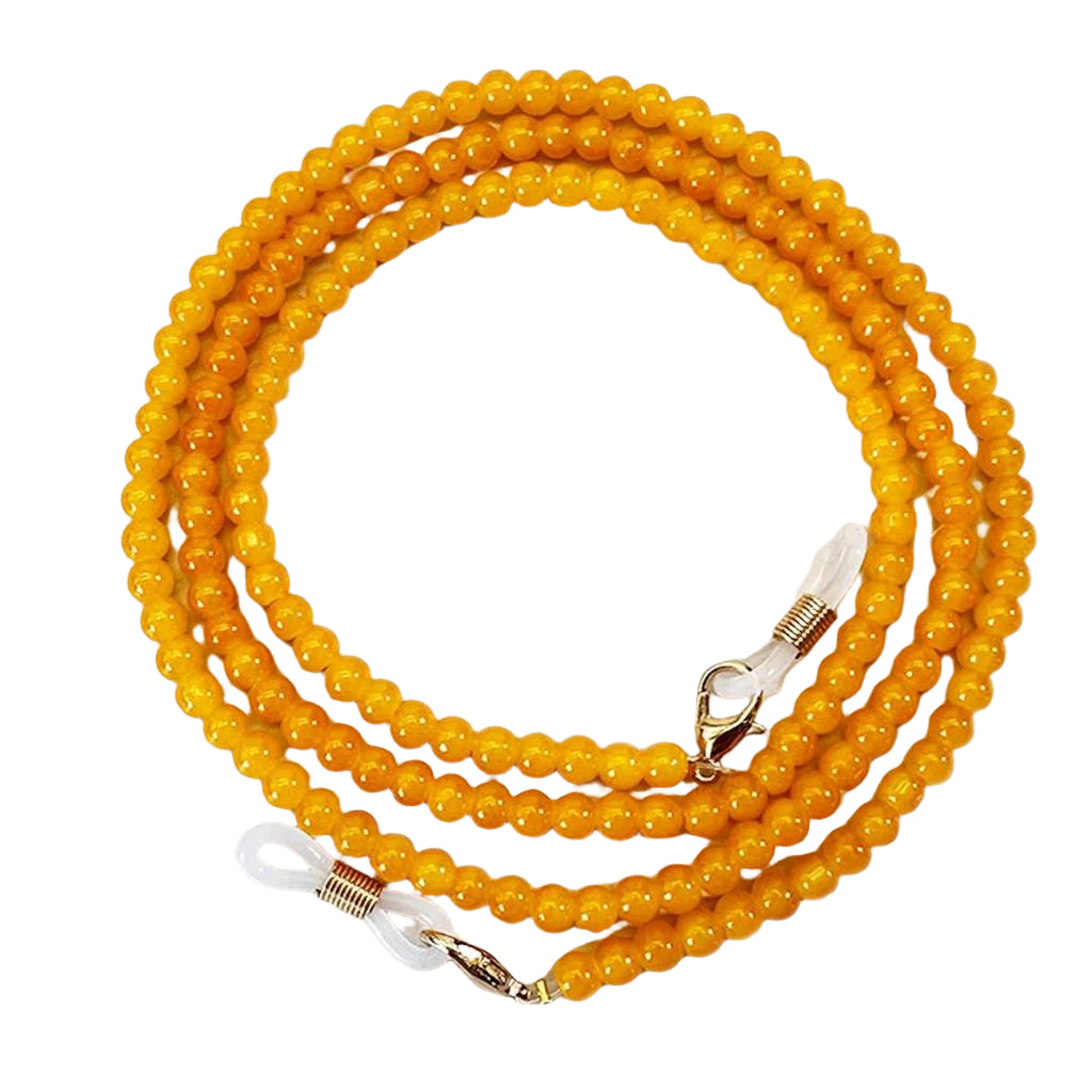 Fine Bead Eyewear Chain - Amber