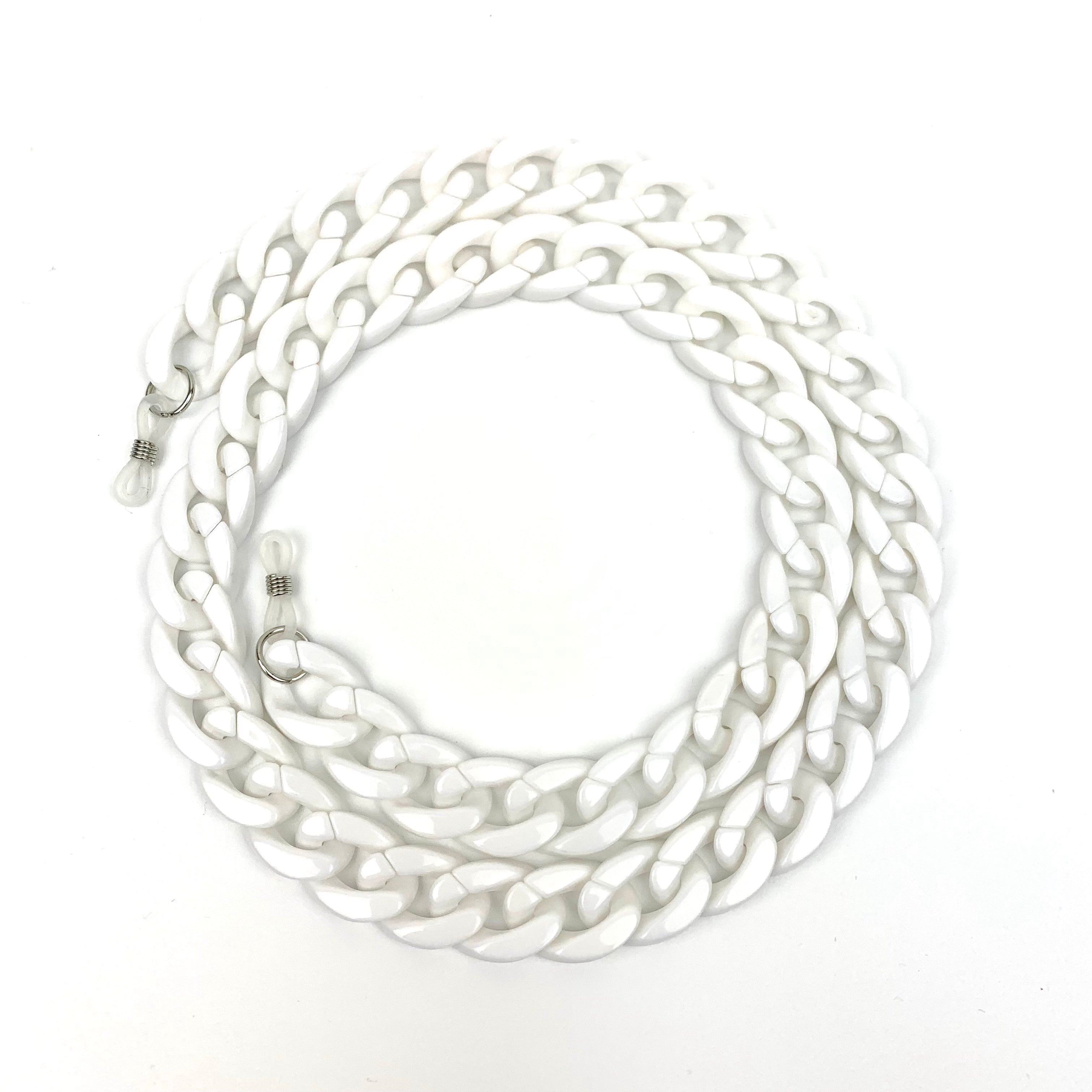 Acrylic Eyewear Chain - Oyster White – Captivated Eyewear